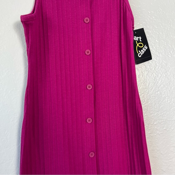 NWT Girls' Ribbed Tank Top Dress-Springtime Pink-S (6/6X)-art class - Picture 4 of 10